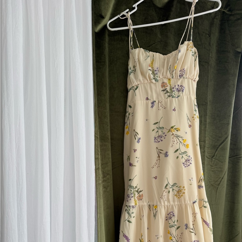 Showpo Cream and Floral Dress